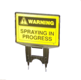 Spraying in Progress Sign